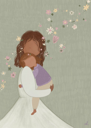 Ilustración maternidad