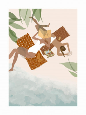 ilustracion En la playa Col Prudant