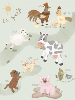 Ilustración infantil niños